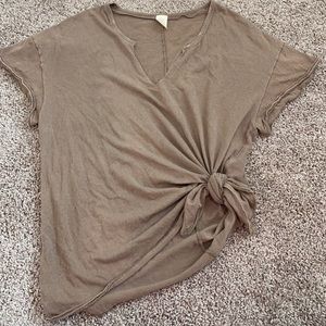 Free People Oversized Tee with Side Tie